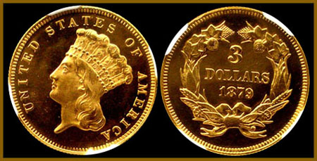Proof Three Dollar Gold Coin
