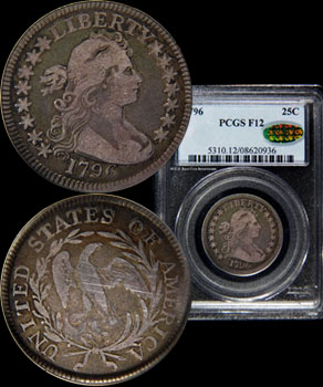 H- 1796 Quarter Dollar