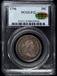 H- 1796 Quarter Dollar