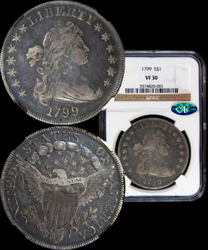 H- 1799 Silver Dollar