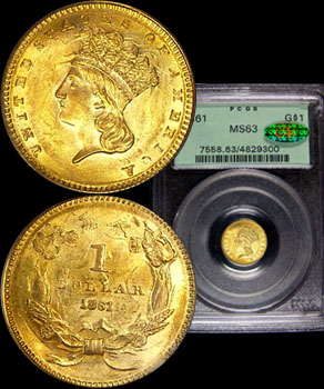 1861 Gold Dollar