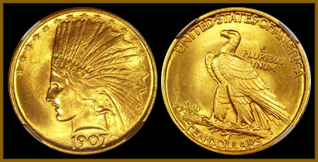 1907 Indian Head Gold Eagle