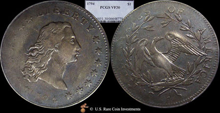 1794 Silver Dollar - Flowing Hair Silver Dollar