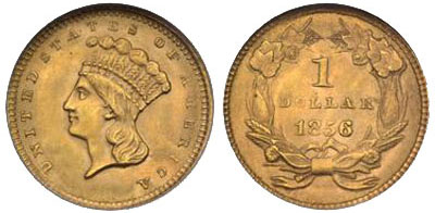 1856 Gold Dollar