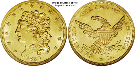 1838 Half Eagle
