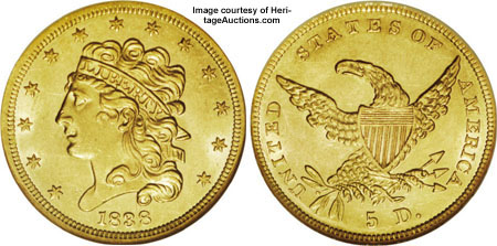 1838 Half Eagle
