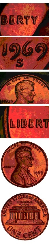 1969-S doubled-die obverse #1 Lincoln cent