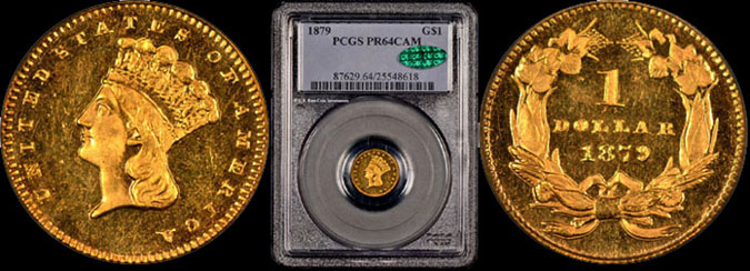 Proof Gold Set - Proof 1879 Gold Dollar