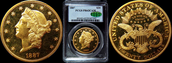 Proof Gold Set - Proof 1887 Double Eagle