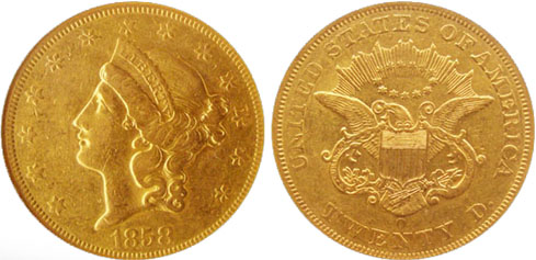 1858-O Double Eagle