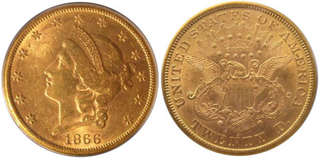 1866-S With Motto Double Eagle