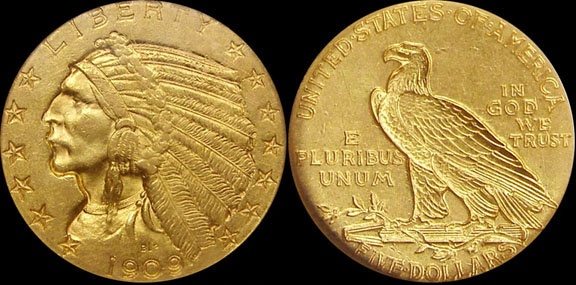 1909-O Half Eagle Indian