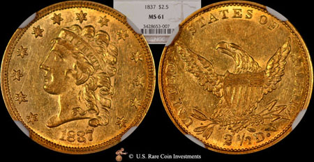 1837 Classic Quarter Eagle