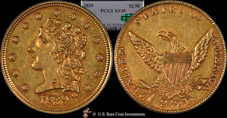 1839 Classic Quarter Eagle