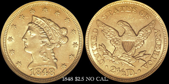 1848 No Cal Quarter Eagle