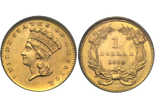1860 Gold Dollar