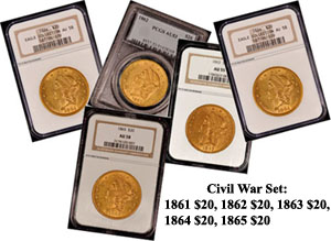 Civil War Coins Set