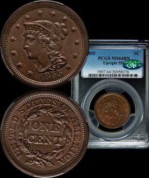 1855 Large Cent