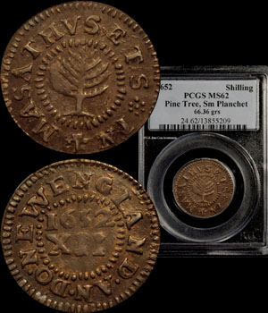 1652 Pine Tree Shilling