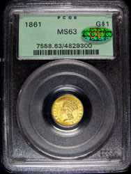 1861 Gold Dollar