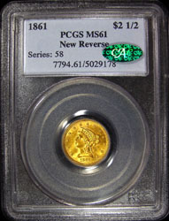 1861 Quarter Eagle