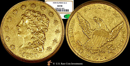 1834 Classic Quarter Eagle