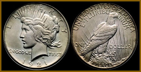 1921 Peace Dollar