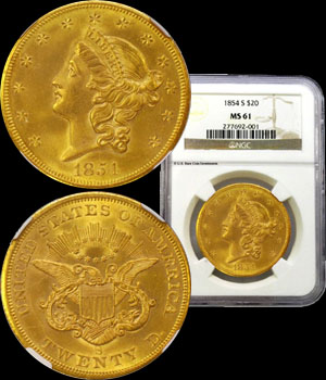 1854-S Double Eagle