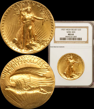 1907 High Relief, Wire Rim