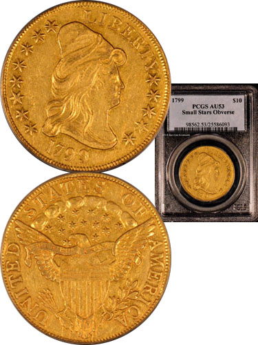 1799 Eagle Small Stars Obverse