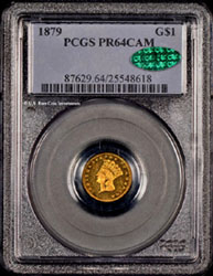 Proof 1879 Gold Dollar