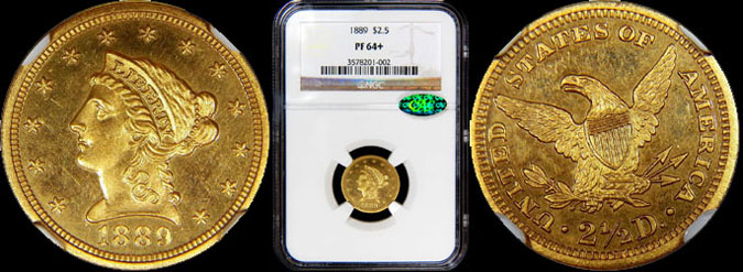 Proof Gold Set - Proof 1889 Quarter Eagle