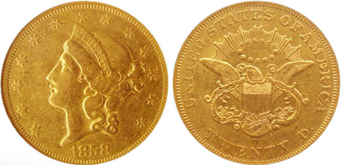 1858-O Double Eagle