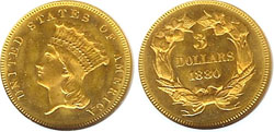 Three Dollars Gold