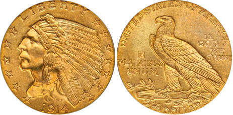 1914 Indian Head Quarter Eagle