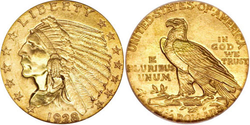 1928 Indian Head Quarter Eagle