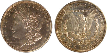 1921 Morgan Silver Dollar