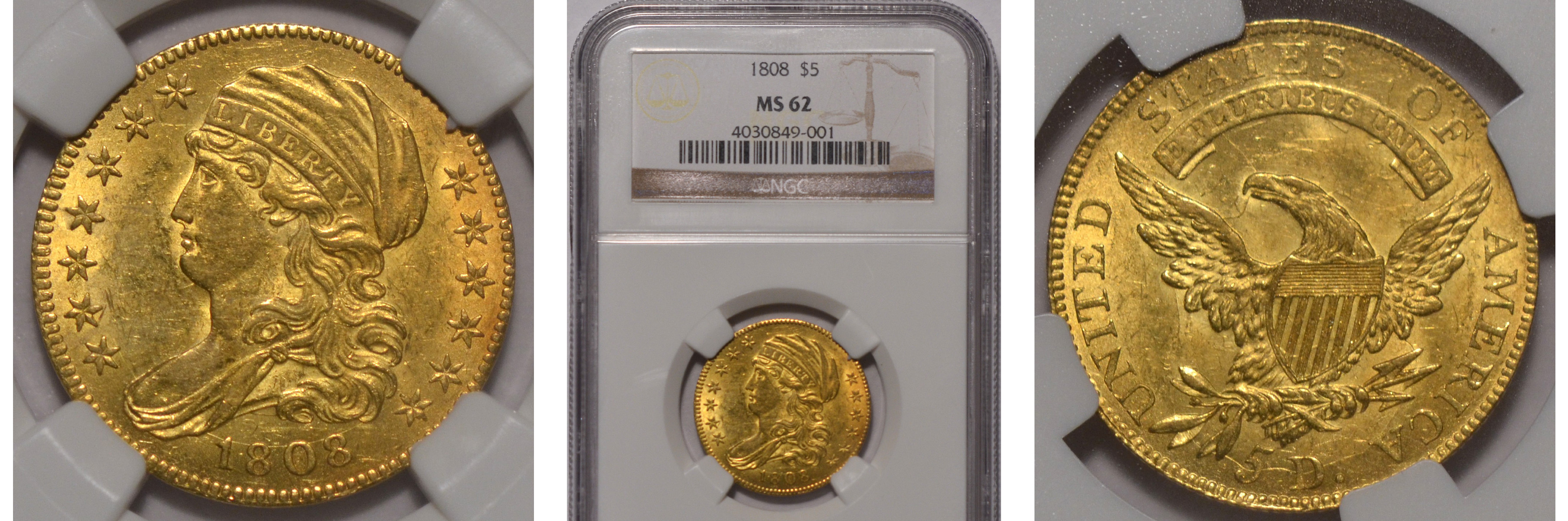 1808 Half Eagle NGC MS62