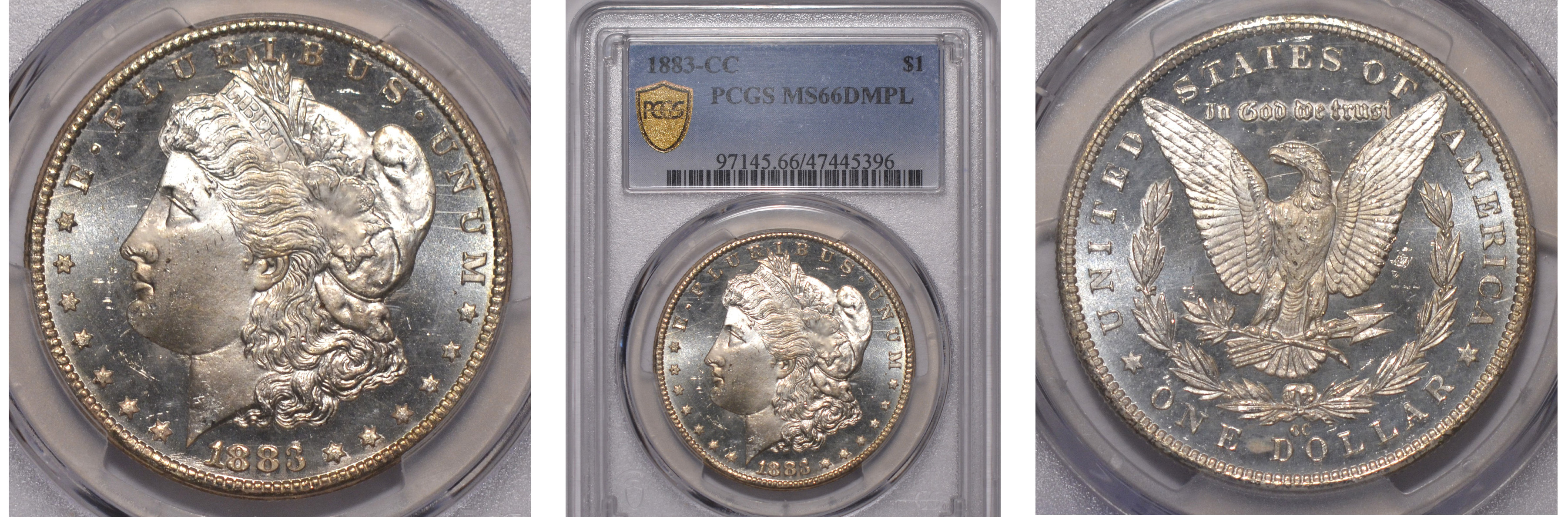 1883-CC Morgan Silver Dollar PCGS MS66